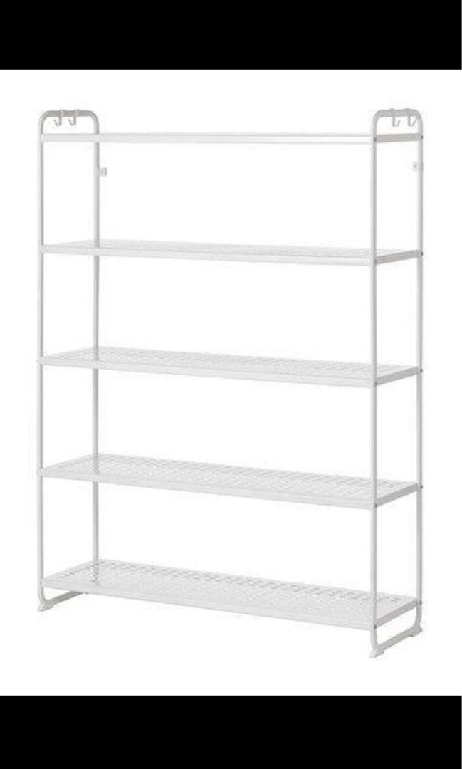 Large IKEA Metal White Shelf, Furniture & Home Living, Furniture