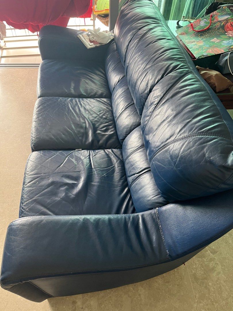 Leather Sofa, Furniture & Home Living, Furniture, Sofas on Carousell