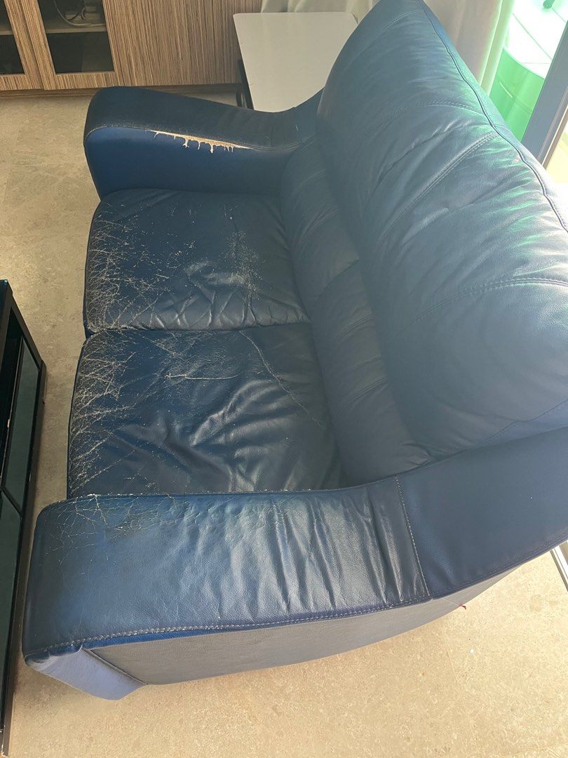 Leather Sofa, Furniture & Home Living, Furniture, Sofas on Carousell