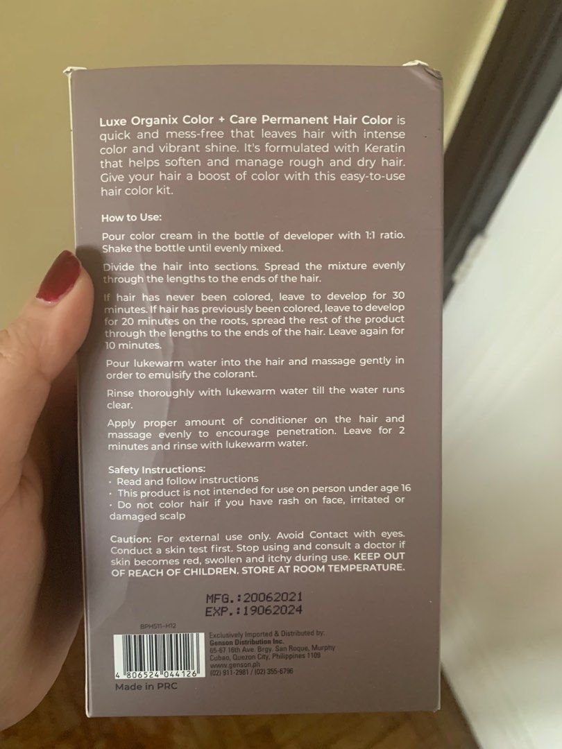 Luxe Organix Light Ash Brown Hair Color, Beauty & Personal Care, Hair