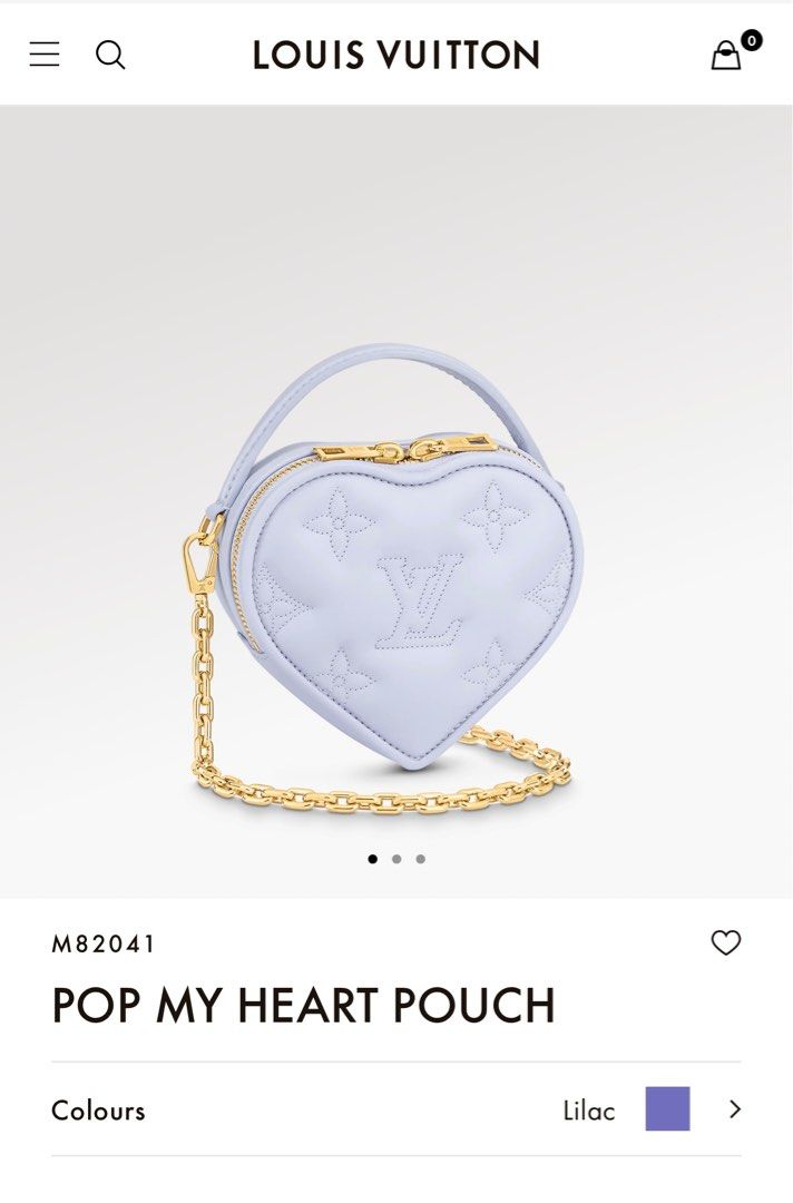 Louis Vuitton Pop My Heart Pouch Lilac Calf