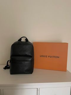 LV monogram 黑色皮革後背包 正品