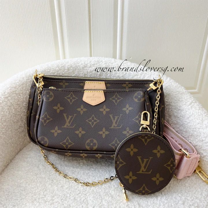 Louis Vuitton Multi Pochette 5 in 1 (Pink Strap), Luxury, Bags & Wallets on  Carousell