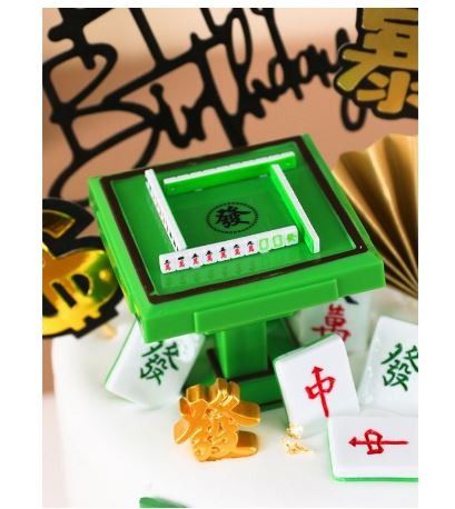 Mahjong Tile Table Theme 21st Birthday Party Cake Topper Decoration ...