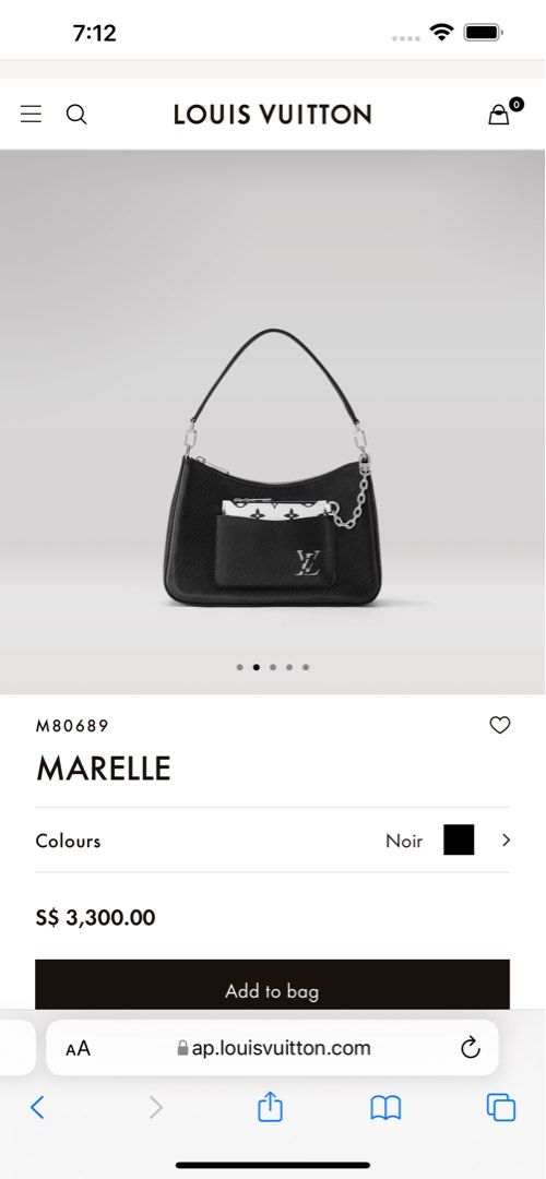 LV Marelle NM Epi Noir M80689, Women's Fashion, Bags & Wallets, Purses &  Pouches on Carousell