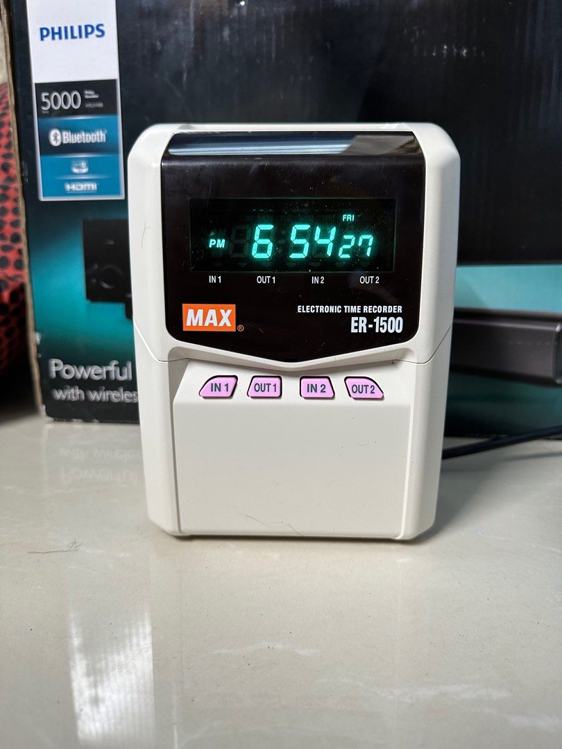 MAX ER1500 ELECTRONIC TIME RECORDER (with key card), Mobile Phones