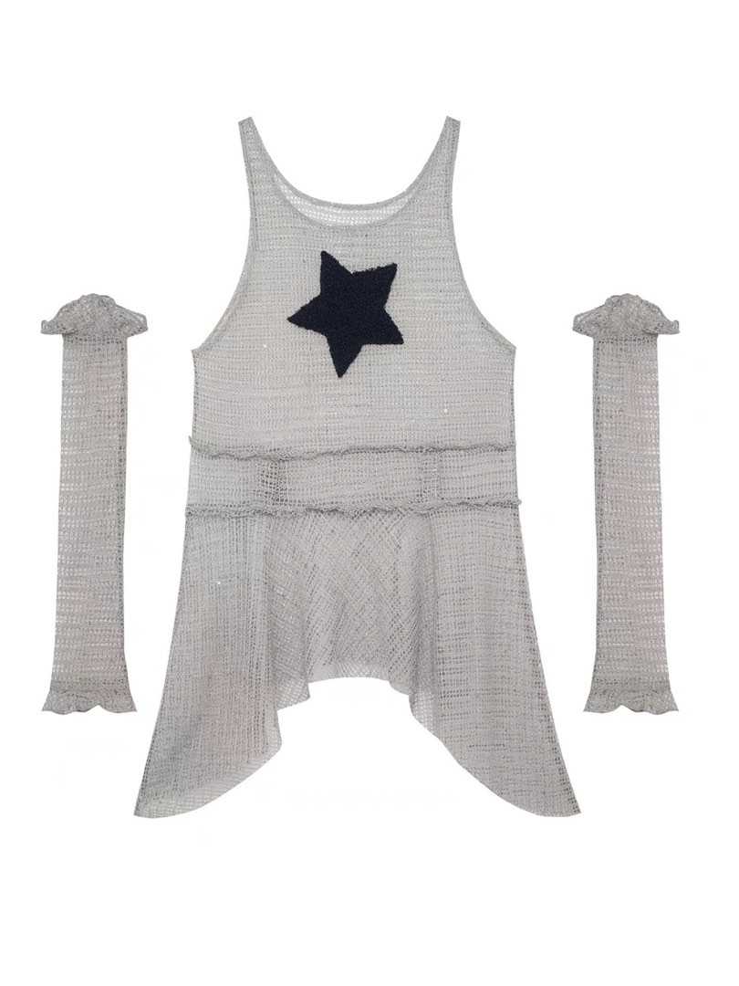 White mesh new arrivals vest