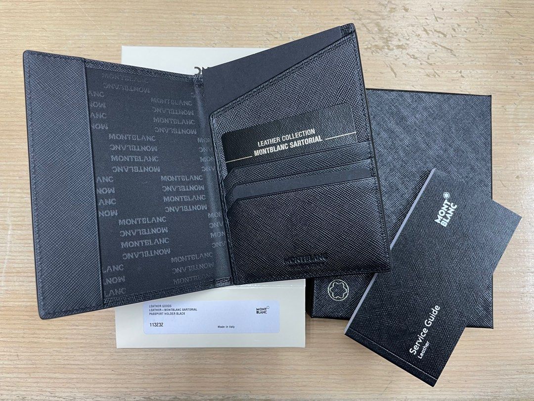 Montblanc Passport Holder & Meisterstuck platinum ballpoint pen, Luxury