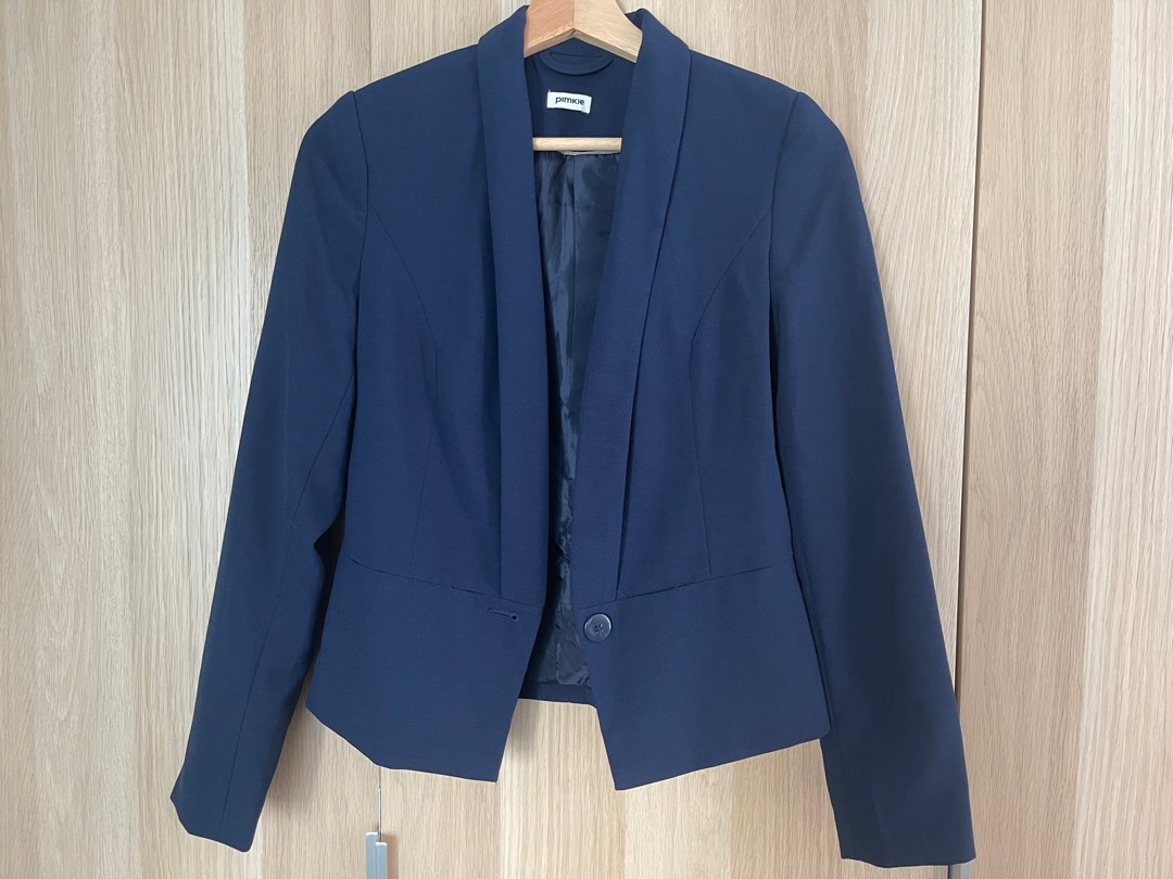 navy-blazer-women-s-fashion-coats-jackets-and-outerwear-on-carousell