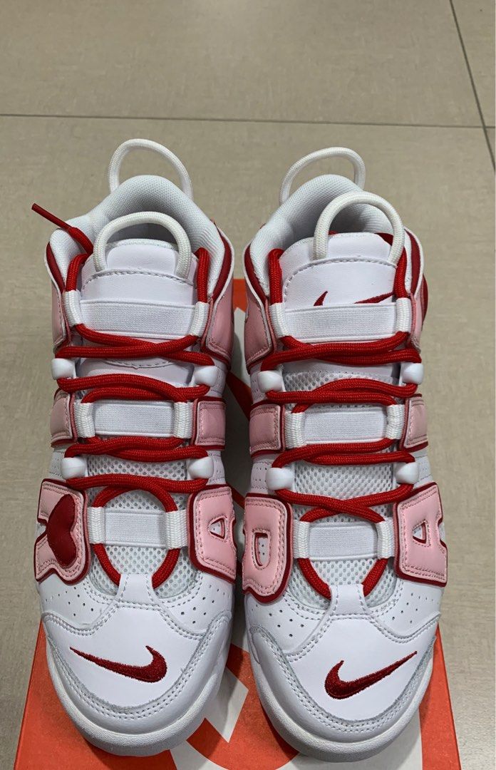 Nike Air More Uptempo White Red Shoes