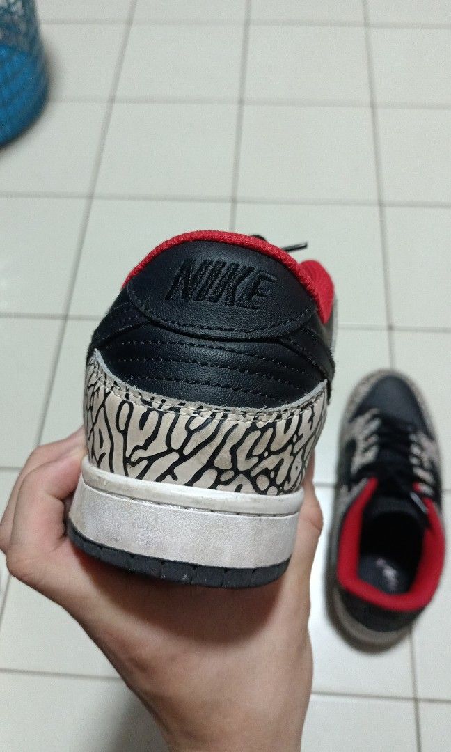 dunk low black cement