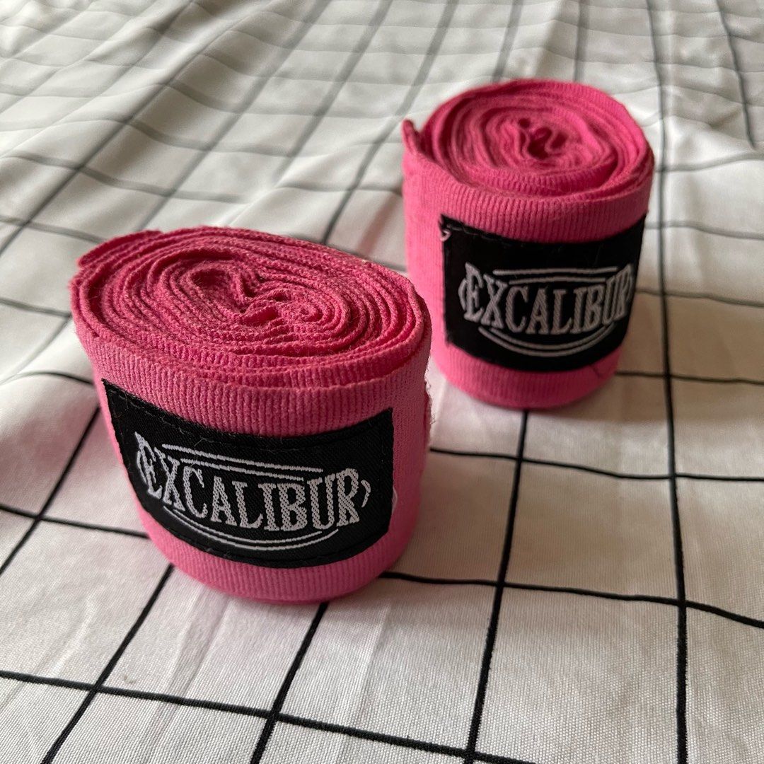 Pink Hand wraps, Sports Equipment, Sports & Games, Combat Sports on