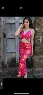 Pink swirl dress