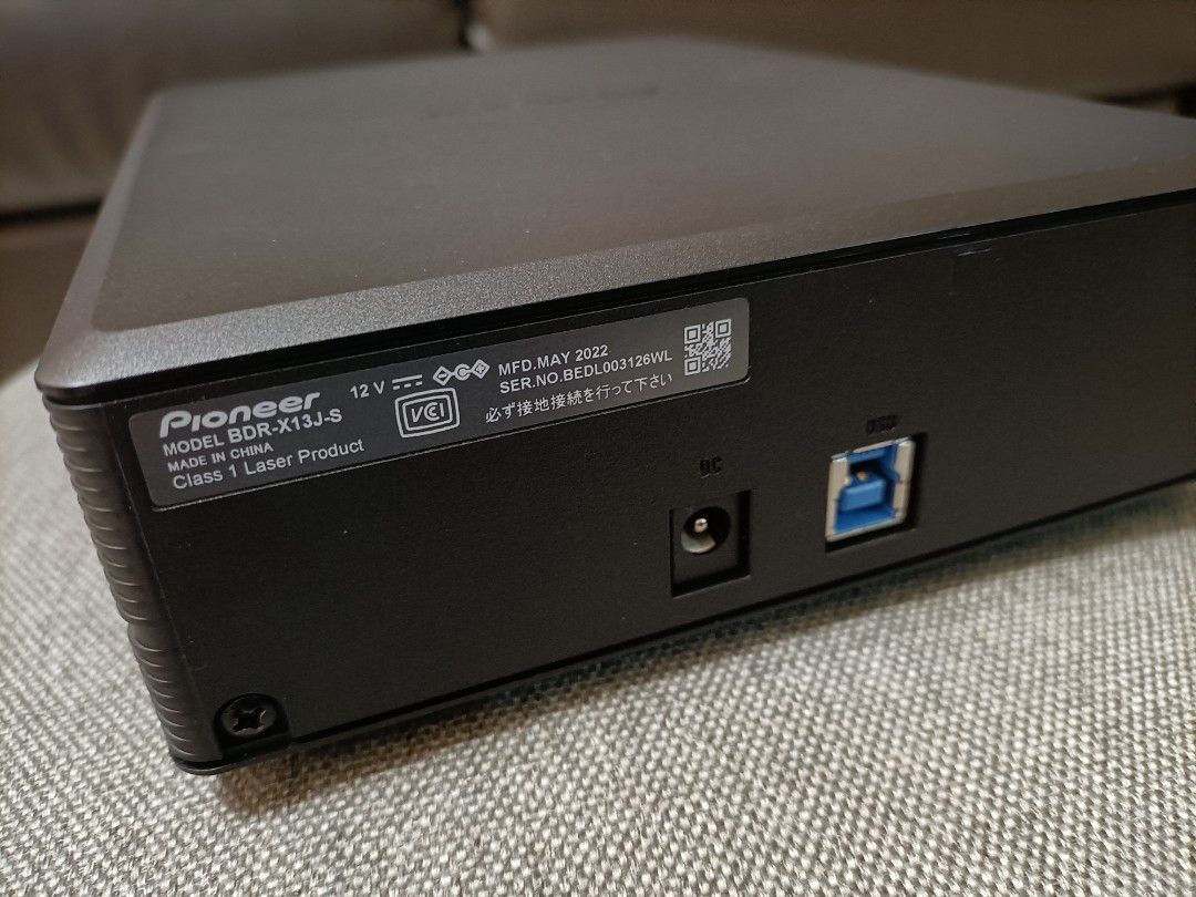 Pioneer BDR-X13J-S 外置BD光碟機, 電腦＆科技, 電腦周邊及配件, 電腦
