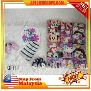 PLAYSET CARTOON GIRL SINGLET + SHORT PANT BABY KIDS (CODE GT1111)