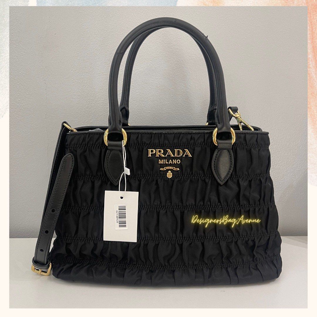 Prada Tessuto Gaufre Nero TwoWay Bag, Luxury, Bags & Wallets on Carousell