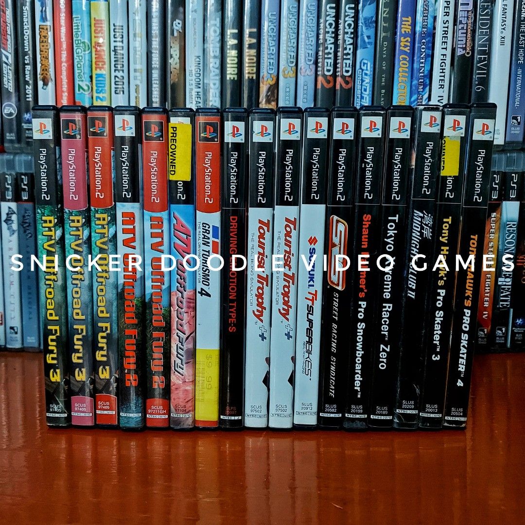 PS2 PRE OWNED RACING GAMES (Category: PlayStation) located in Manila. Submitted by watchesvideogamestoys (Listing ID 1211827282, Image 1). Description: FOR SALE PS2 GAMES PRE OWNED Midnight Club II WITH MANUAL - PhP699 Tokyo Xtreme Racer Zero WITH MANUAL - PhP899 Shaun Palmer’s Pro Snowboarder WITH MANUAL - Php599 SRS Street Racing Syndicate WITH MANUAL - PhP899 Suzuki TT SuperBikes WITH MANUAL - PhP499 Tourist Trophy (2) WITH MANUAL - PhP499 Dri