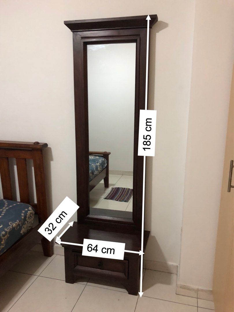 Rare custom made vanity/standing mirror, Furniture & Home Living