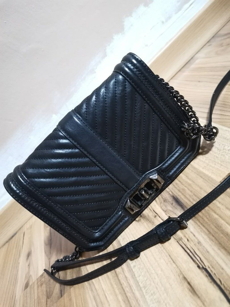 Rebecca minkoff love small chevron quilted leather clearance crossbody