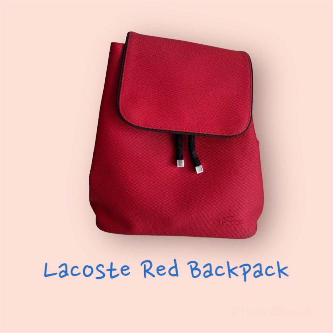 Red Lacoste Backpack