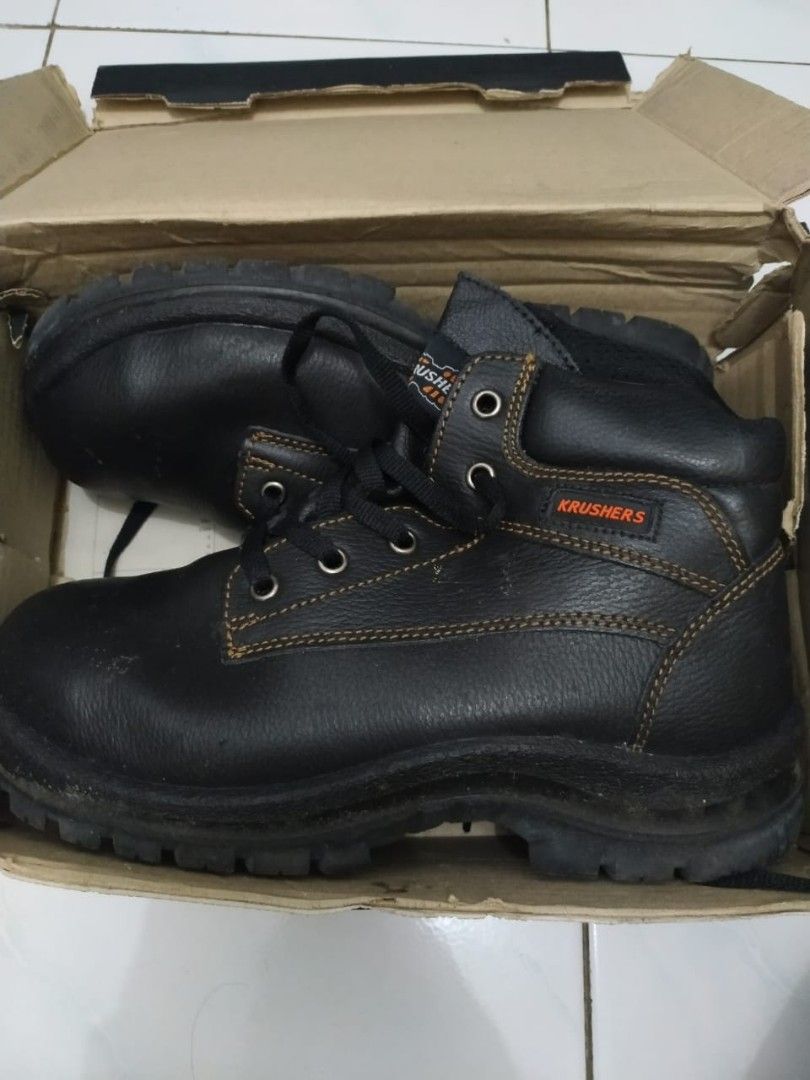 Safety Shoes, krusher size 8/41, Fesyen Pria, Sepatu , Sepatu Boot di