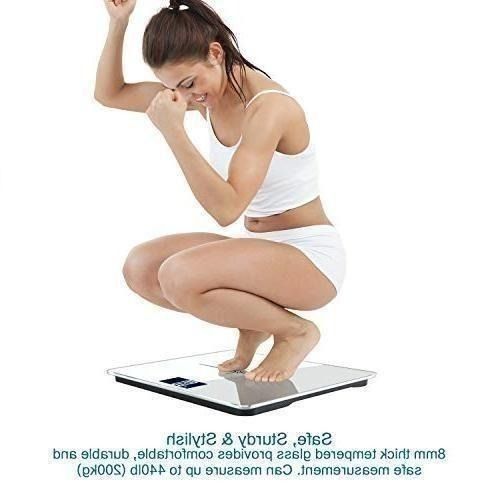 NUTRI FIT Digital Bathroom Scale Body Weight Scales 400 lbs Ultra Slim Most  A