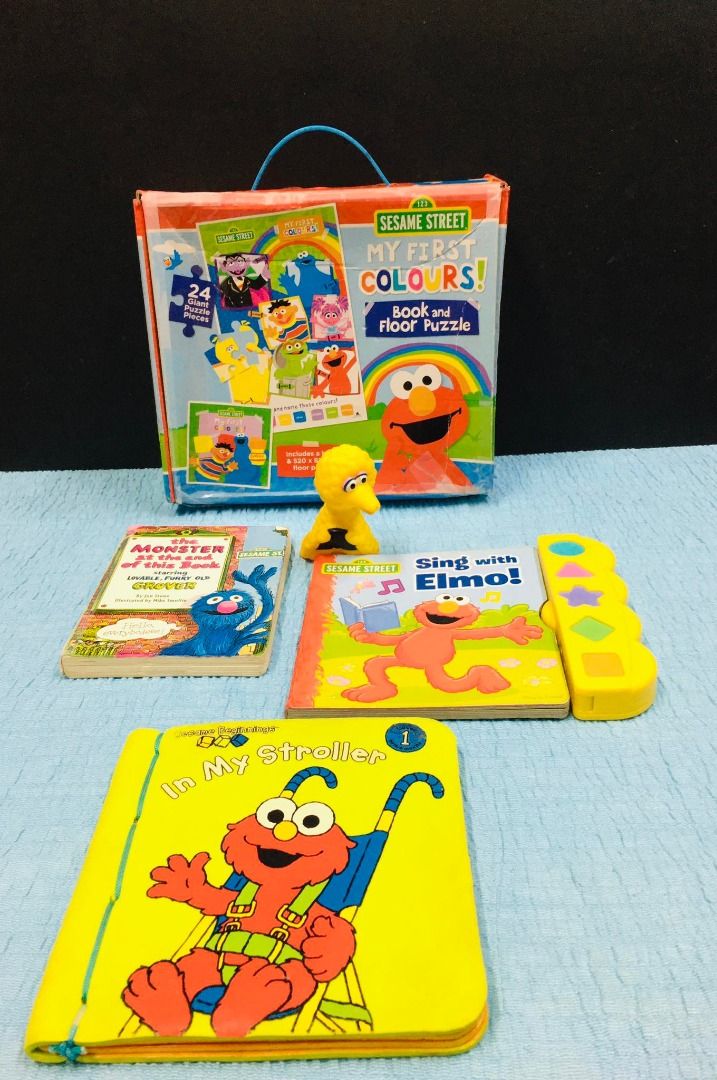 Sesame street my first colours floor puzzle bundle with books and toy