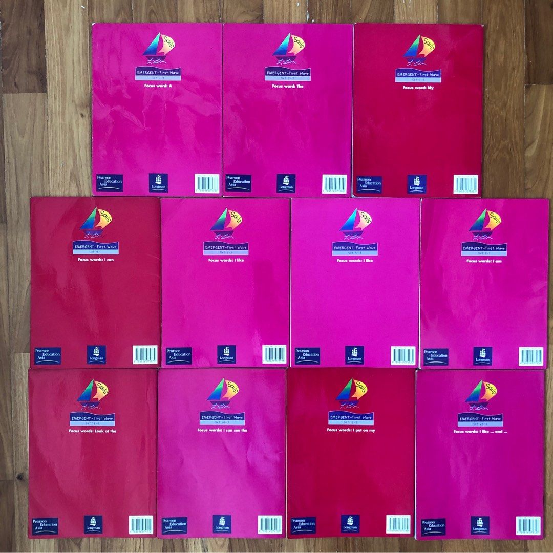 Set of 11 Pearson Longman Sails reading program English story books