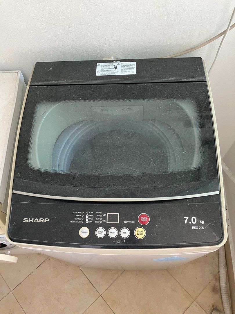 Sharp washing machine and Elba dryer, TV & Home Appliances, Washing