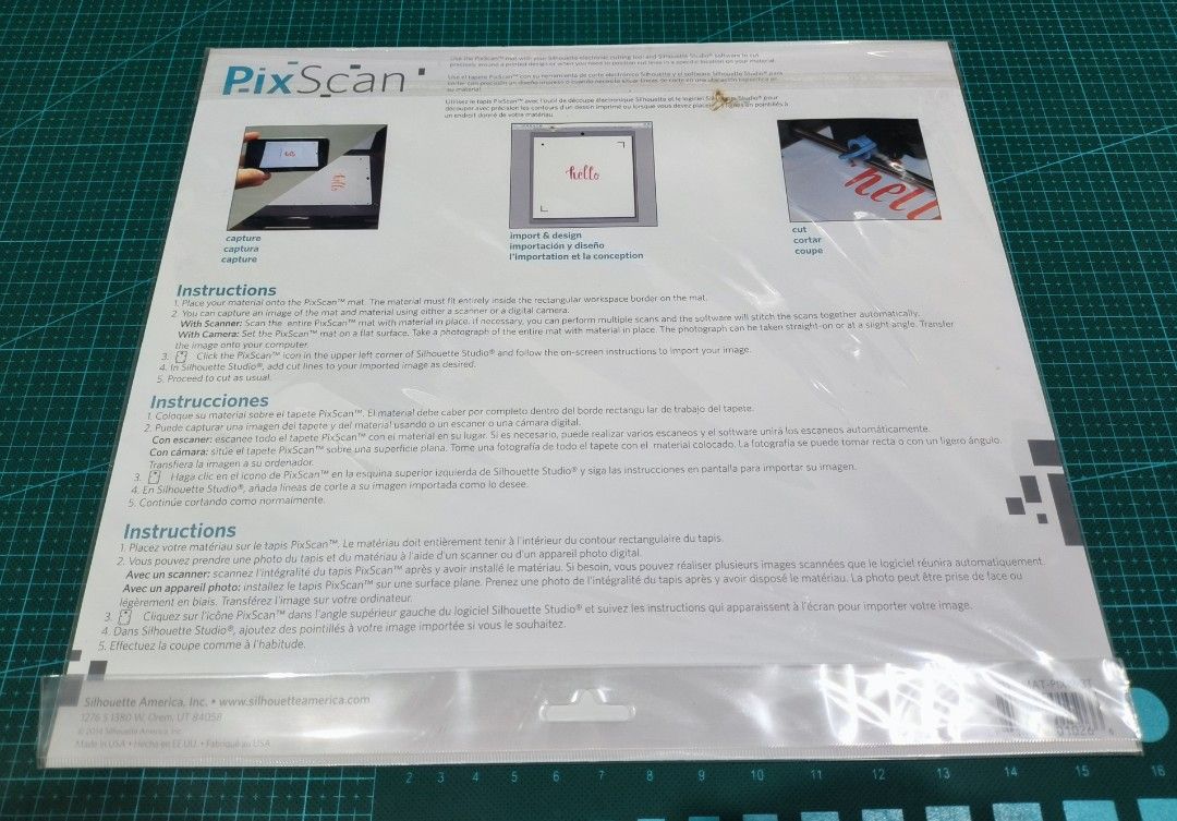Silhouette CAMEO PixScan Cutting Mat (CUTMATPIX123T), Hobbies & Toys