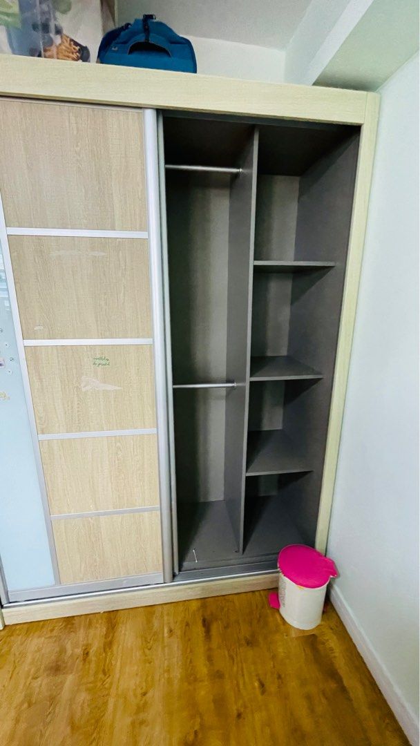 Sliding door wardrobe, Furniture & Home Living, Furniture, Shelves