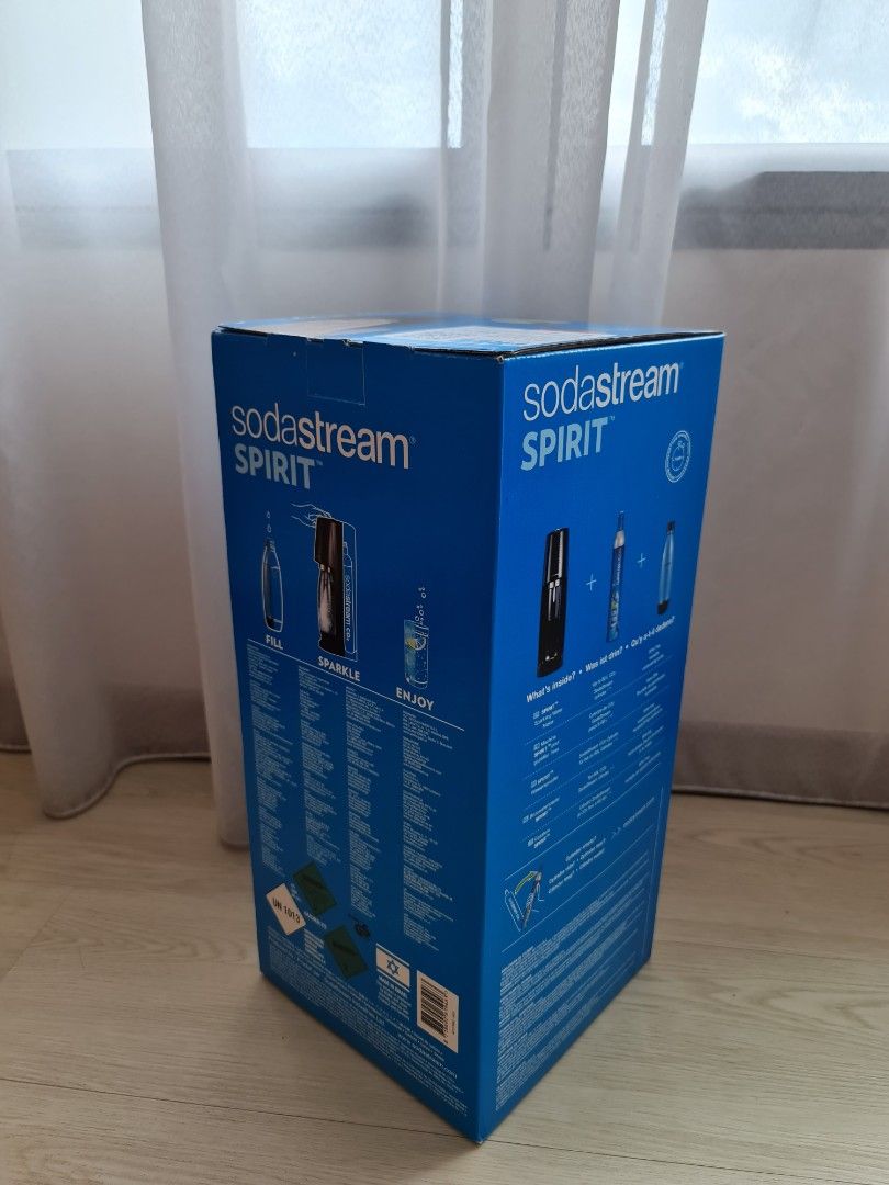 Sodastream Spirit Black Sparkling Water Maker TV Home Appliances sodastream-spirit-black-sparkling-water-maker-tv-home-appliances