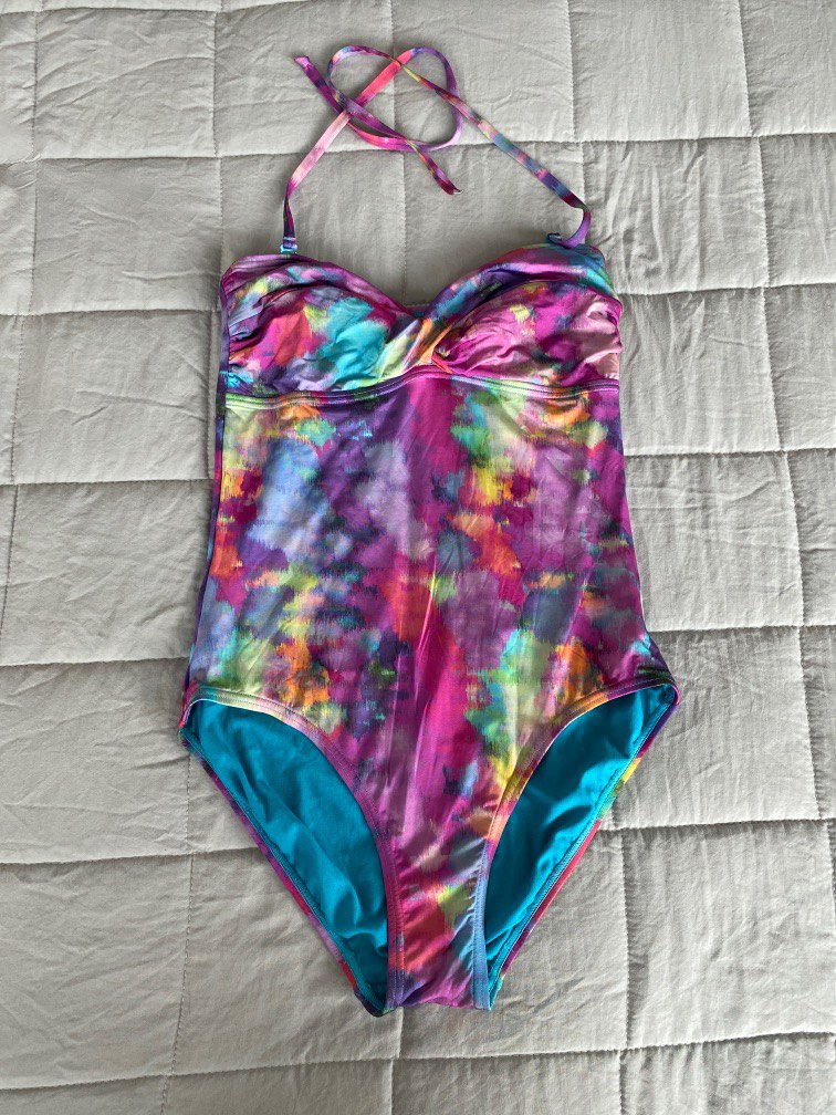 Speedo Colorful Halter One Piece, Women's Fashion, Swimwear, Bikinis ...