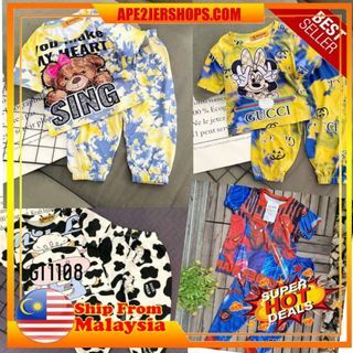 SPORT SHIRT INSPIRE LONG SHIRT+LONG PANT GIRL BOY JERSEY PYJAMAS PLAYSET UNISEX KIDS (CODE GT1108)