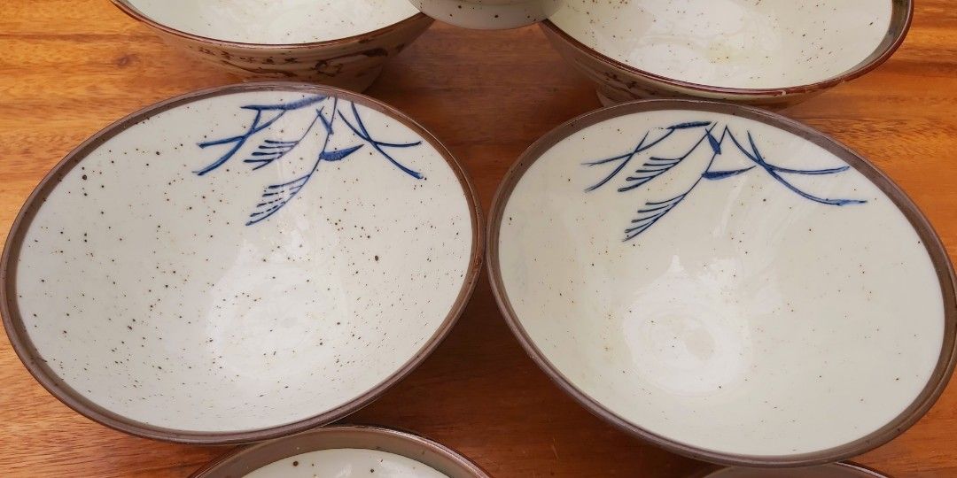 Stoneware Bowl Set (Category: Other Kitchenware & Tableware) located in San Pedro. Submitted by PrettyBakersCollection (Listing ID 1211857666, Image 3). Description: Stoneware Set-Mix & Match • 3 pcs. Ramen bowl 7" x 3" • 2 pcs. Rice bowl 6" x 2.5" • 2 pcs. Soup Bowl(with beetroot print design) 5" x 1.5" Php 378.00 for 7 pieces na po 👌 Meet-up: McDonald's San Pedro, Laguna-Ice Plant.