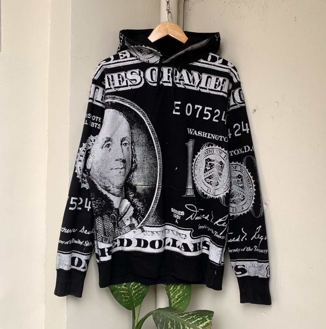Supreme 100 2025 dollar bill hoodie