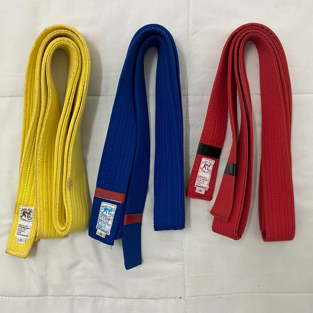 Taekwondo Belt Yellow Blue Red Tali Pinggang Kuning Biru Merah