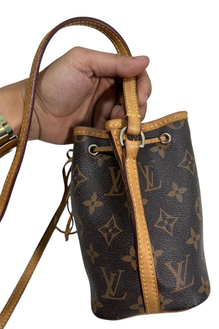 Tas Louis Vuitton LV Nano Noe Monogram Sling Bag Serut Kecil