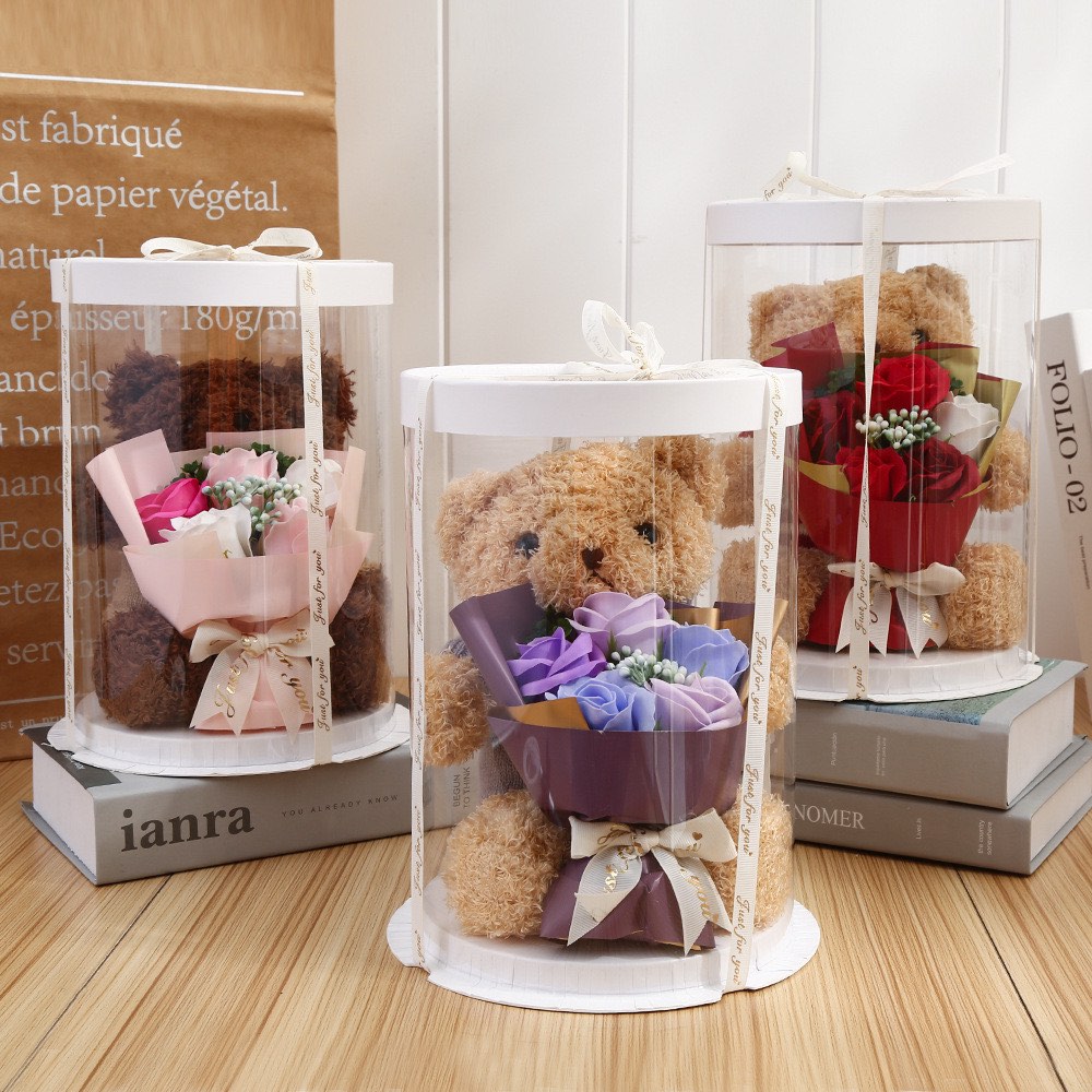 Teddy Bear Soap Flower Bouquet Gift Box, Hobbies & Toys, Stationery ...