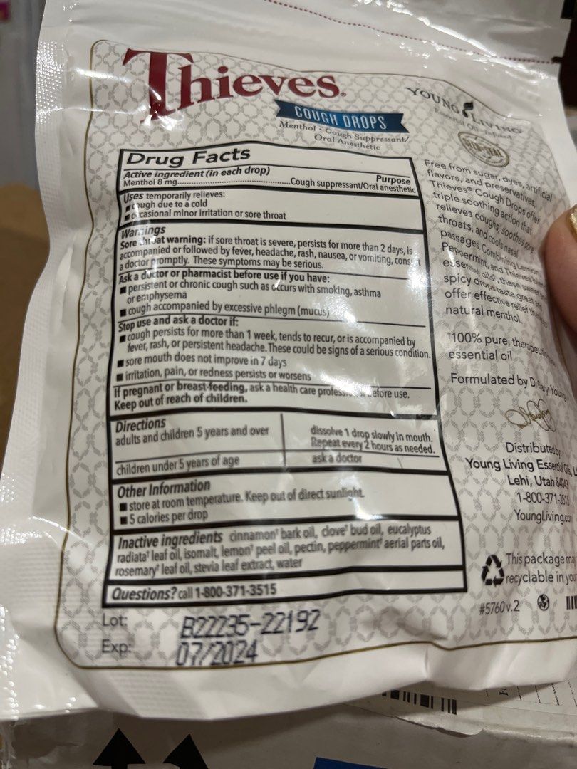 Thieves cough drops (+OOS) / chest rub , Health & Nutrition, Health