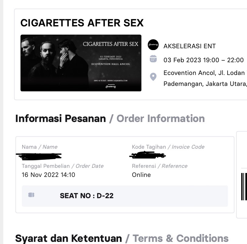 Tickets Cigarettes After Sex Tribune B Tiket And Voucher Tiket Acara Di