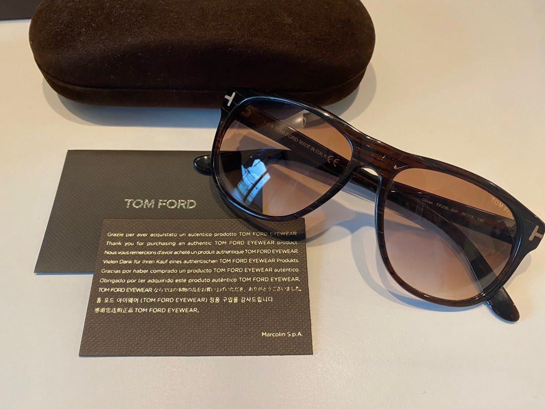 Tom Ford Unisex Sunglasses TF236 Size: 58-13-140, Men's Fashion, Watches &  Accessories, Sunglasses & Eyewear on Carousell