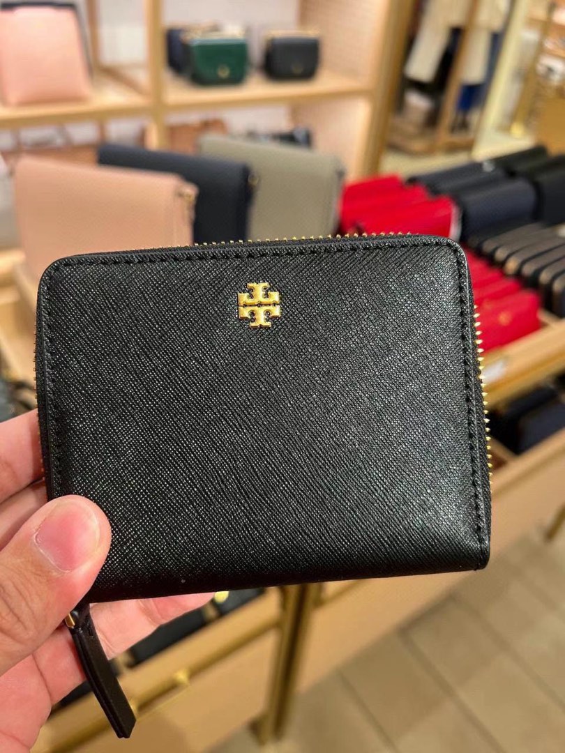 NWT! Tory Burch Emerson Medium Wallet $228 Black