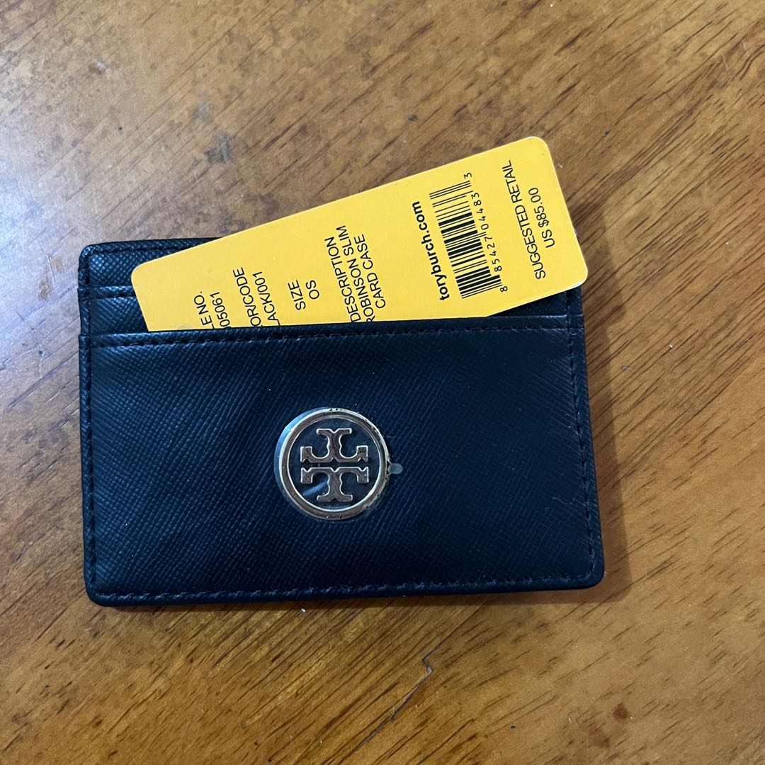 Tory Burch Robinson Card Holder, Women's Fashion, Bags & Wallets