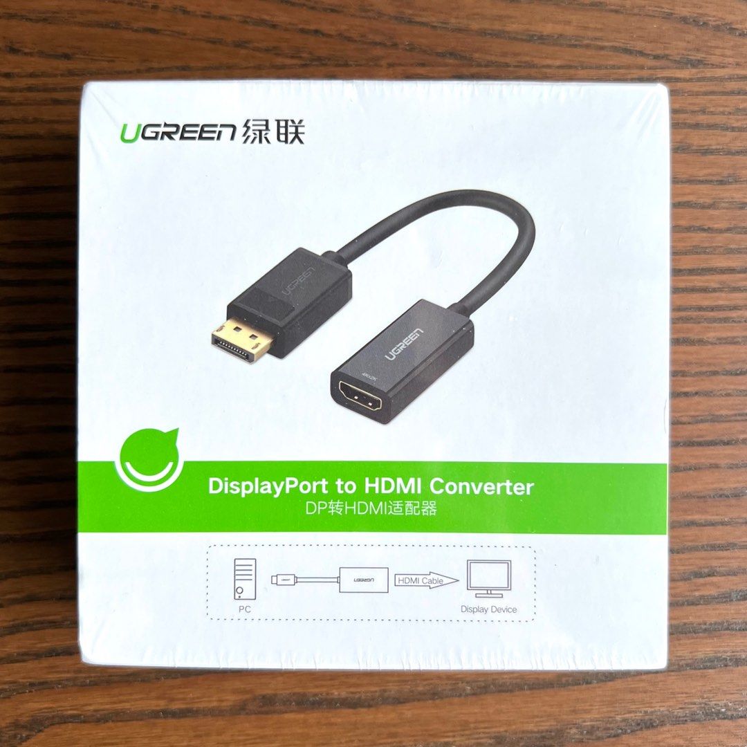UGREEN Displayport to HDMI Converter (4K/30Hz), Computers & Tech, Parts & Accessories, Cables