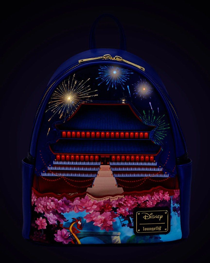 Disney - Mulan Castle Light Up Mini Backpack, Loungefly