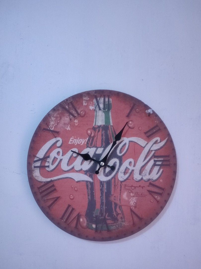 Vintage Coke Clock, Furniture & Home Living, Home Decor, Clocks on