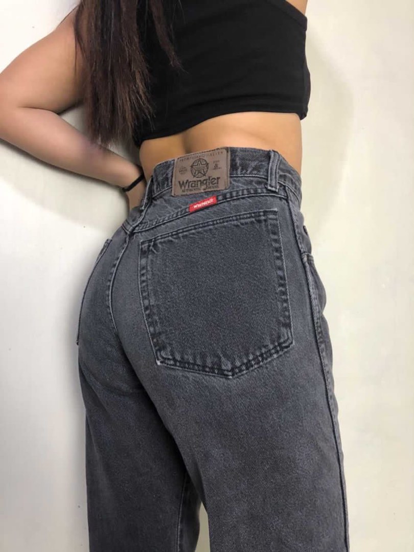 Vintage wrangler jeans (black/dark gray), Women's Fashion, Bottoms