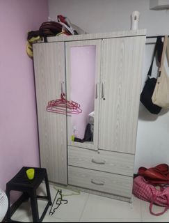 WARDROBE WITH MIRROR AND INTERIOR SHELVINGS