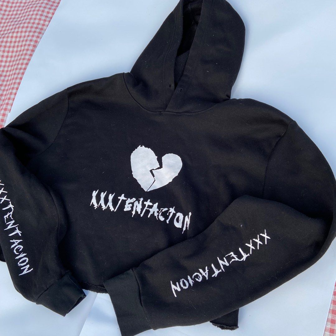 Xxxtentacion hoodie crop clearance top